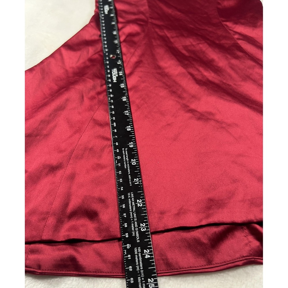 Babyboo Dress Womens Small Red Strapless Satin A-Line Fit & Flare Cocktail Party - Picture 11 of 12